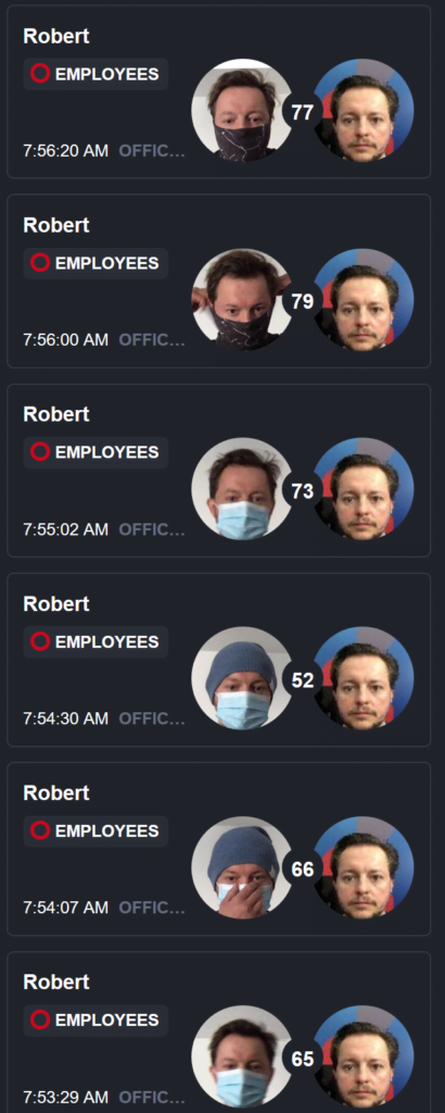 Mask wearers accurately identified Mask wearers accurately identified