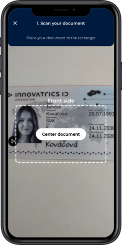 Digital onboarding ID card photo Digital onboarding ID card photo