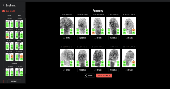 Biometric enrollemtn Biometric enrollemtn