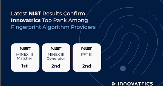 Los últimos resultados del NIST confirman que Innovatrics ocupa el primer lugar entre los proveedores de algoritmos de huellas dactilares Los últimos resultados del NIST confirman que Innovatrics ocupa el primer lugar entre los proveedores de algoritmos de huellas dactilares